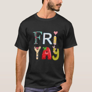 Camiseta Feliz viernes gracioso para estudiante de docente 