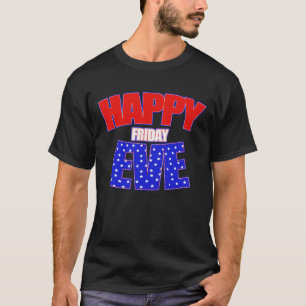 Camiseta Feliz Viernes por la Tarde Letra Retro Humor Diari
