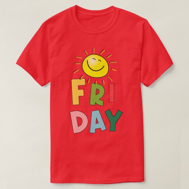 Camiseta Feliz Viernes Sunny Brillante (Diseño del anverso)