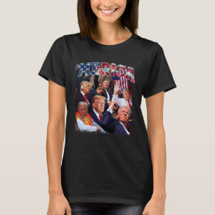 Camiseta Feliz Vintage Trump 4 De Julio Patriótico Estadoun
