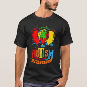 Camiseta Feliz Vivir Rompecabezas Autismo Conciencia Amor Y