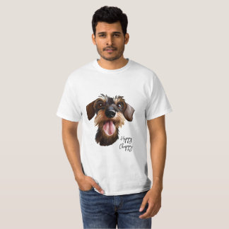 Camiseta Feliz Wirehair Dachshund