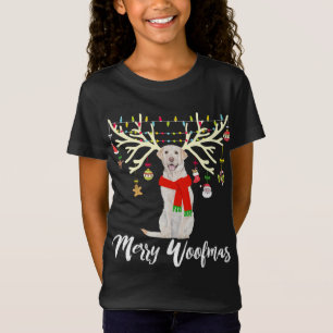 Camiseta Feliz Woofmas Labrador recuperador de reno Christm