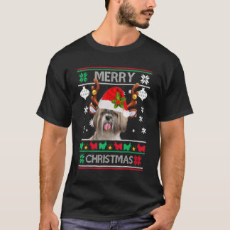 Camiseta Feliz Woofmas Shih Tzu Perro Navidades feos de Nav