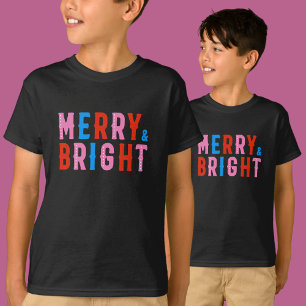 Camiseta Feliz y brillante, Feliz Navidad