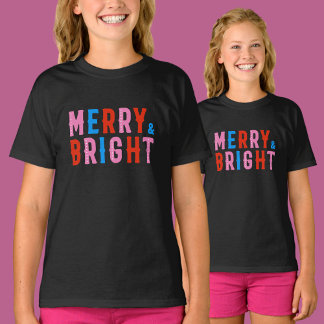 Camiseta Feliz y brillante, Feliz Navidad