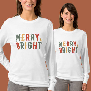 Camiseta Feliz y brillante, Feliz Navidad