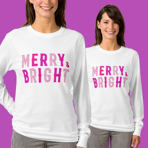 Camiseta Feliz y brillante, Feliz Navidad