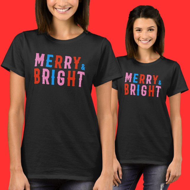 Camiseta Feliz y brillante, Feliz Navidad (Subido por el creador)