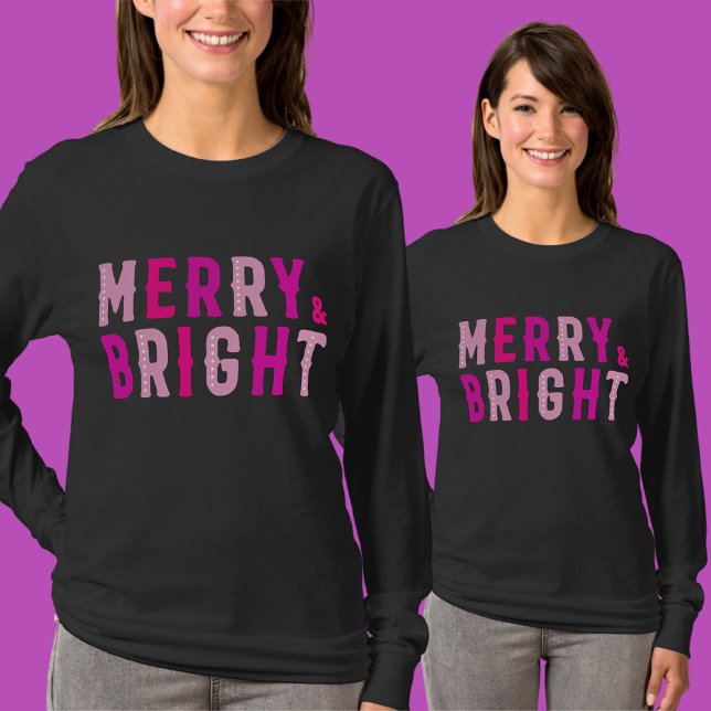 Camiseta Feliz y brillante, Feliz Navidad (Subido por el creador)