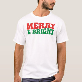Camiseta Feliz y brillante, Navidades