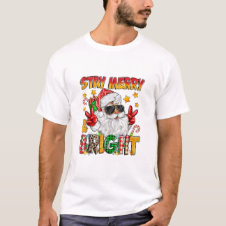 Camiseta Feliz Y Brillante Santa Claus