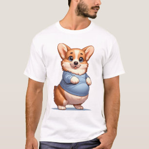 Camiseta Feliz y dramático Belly Corgi Smiles Tee divertido
