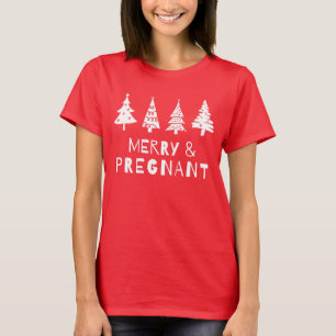 Camiseta Feliz y embarazo a los Navidades
