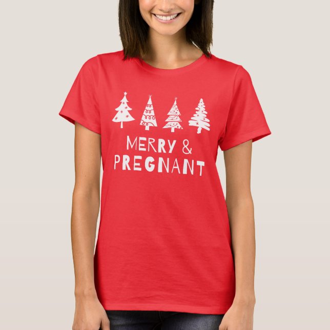 Camiseta Feliz y embarazo a los Navidades (Anverso)