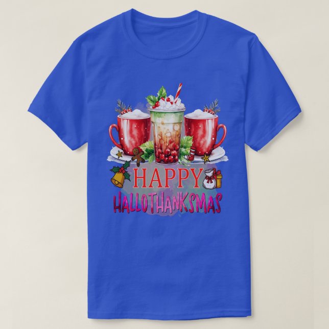 Camiseta felizhallothanksmas 2 (Diseño del anverso)