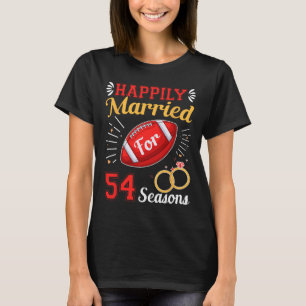 Camiseta Felizmente casado durante 54 temporadas 54 anivers