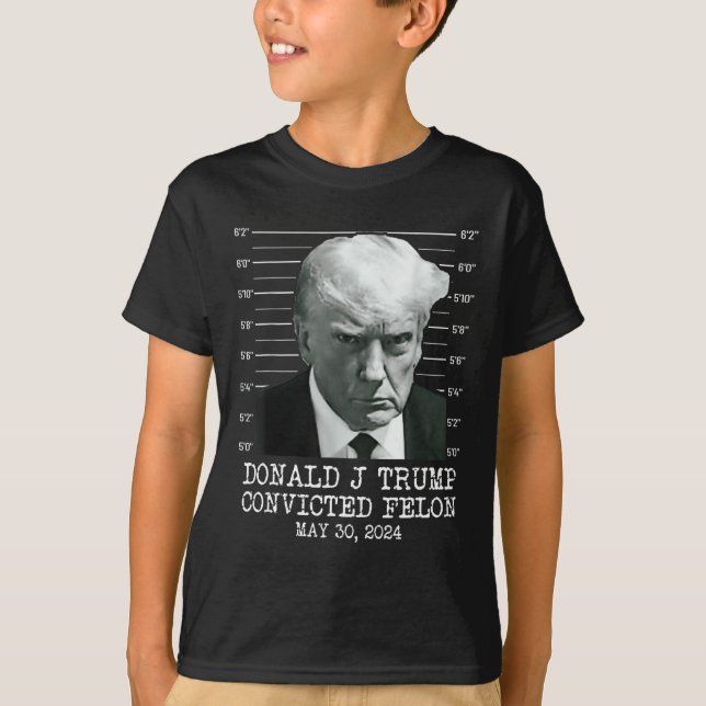Camiseta Felon Donald Trump (culpable) lo encerró en prisió (Anverso)