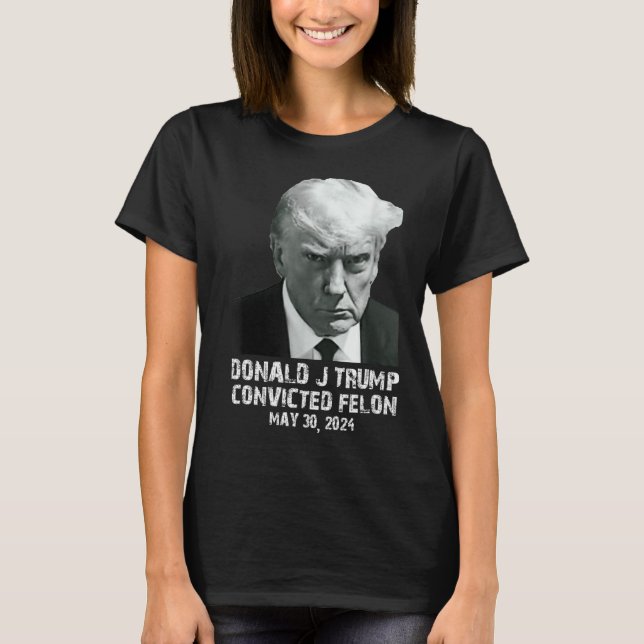 Camiseta Felon Donald Trump (culpable) lo encerró en prisió (Anverso)