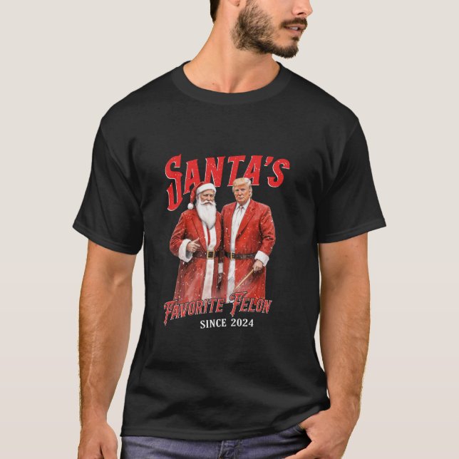Camiseta Felón favorito de Santa desde 2024 Navidades diver (Anverso)