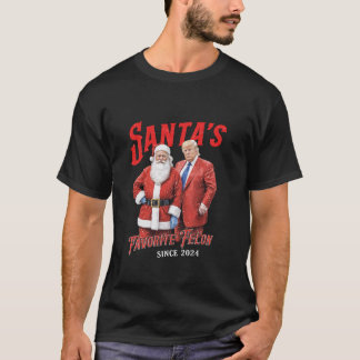 Camiseta Felón favorito de Santa desde 2024 Navidades diver