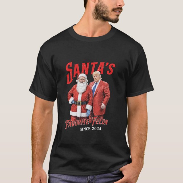 Camiseta Felón favorito de Santa desde 2024 Navidades diver (Anverso)