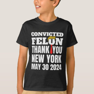 Camiseta Felon Trump Hair Tie Gracias Nueva York 5-30-24
