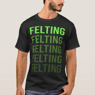 Camiseta Feltro de felación de gradiente blanco