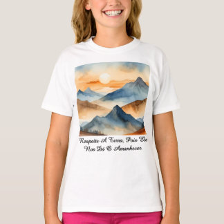 Camiseta Fem Juvenil Básica Amanhecer da Terra-1
