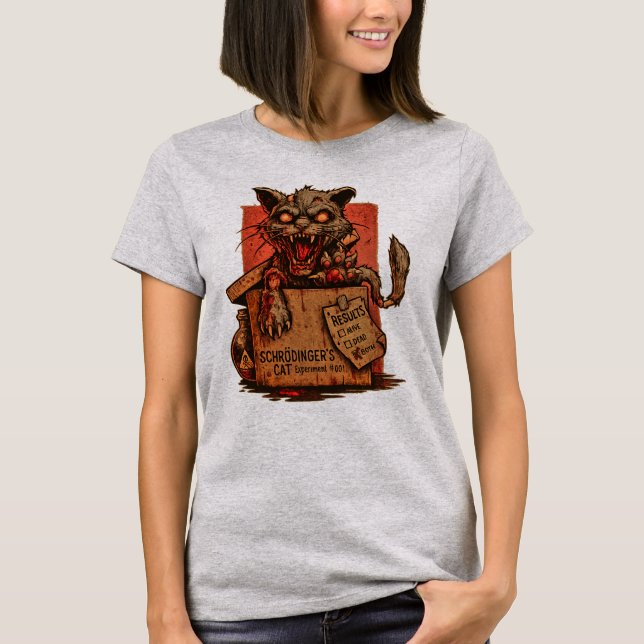 Camiseta Fem. Schrodinger's Zombie Cat - Front (Anverso)