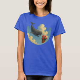 Camiseta Fem. Whale And Bowl Of Petunias - Front