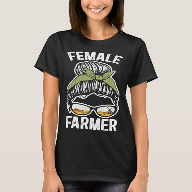 Camiseta Female Farmers Support The Future Country Farming  (Anverso)