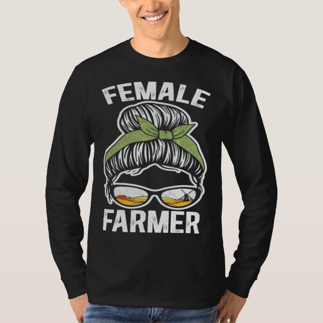 Camiseta Female Farmers Support The Future Country Farming  (Anverso)