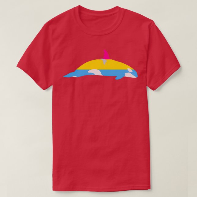 Camiseta Female Orca Pansexual Flag (Diseño del anverso)