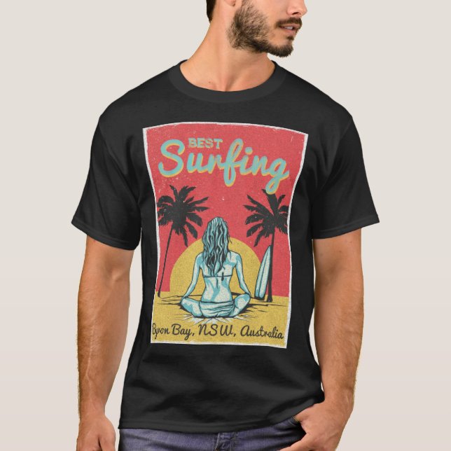 Camiseta Female Surfer Byron Bay New South Wales Australia (Anverso)