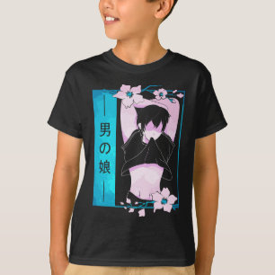 Camiseta Femboy Anime Boy Gótico Pastel Japonés Estética Sa