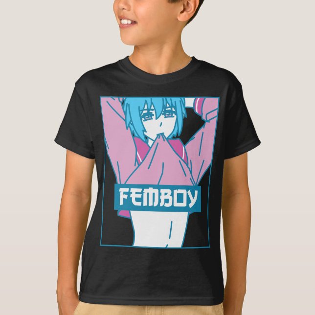 Camiseta Femboy Estética Pastel Yaoi Anime Boy Crossdressi (Anverso)