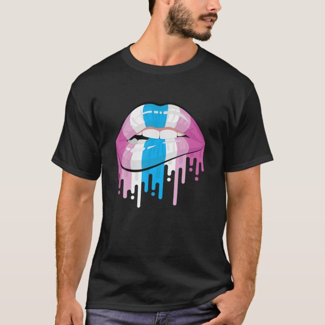 Camiseta Femboy Lip Bite Aestético Crossdressing (Anverso)