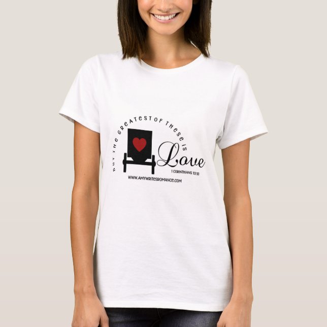 camiseta femenina 1 Corinthians 13:13 (Anverso)