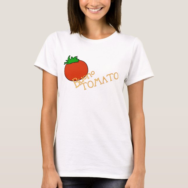 Camiseta femenina 1 del tomate de APH Buono (Anverso)