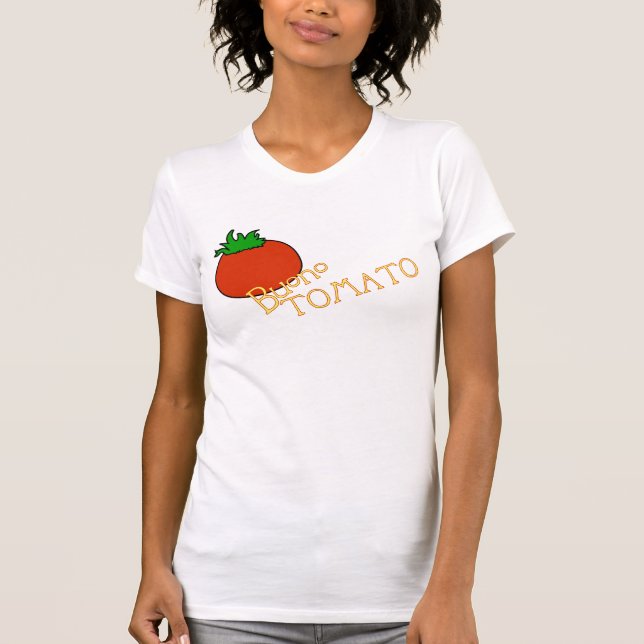 Camiseta femenina 2 del tomate de APH Buono (Anverso)
