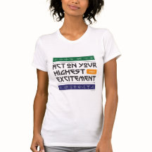 Camiseta femenina "Actúa con tu mayor emoción"