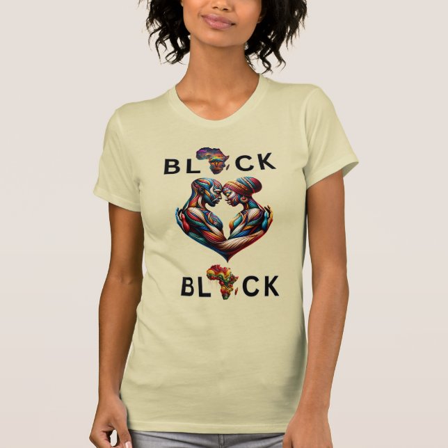 Camiseta femenina Black Love-02 (Anverso)