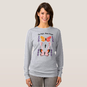 Camiseta femenina brillante de color alto