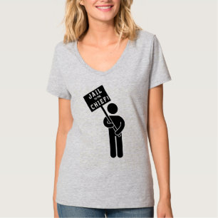 Camiseta femenina "CÁRCEL al JEFE"