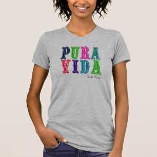 Camiseta femenina colorida Vida Costa Rica