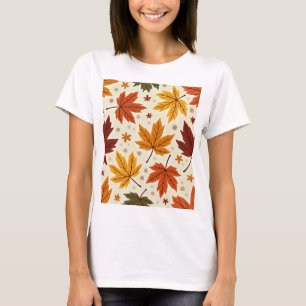 Camiseta femenina con aire otoñal