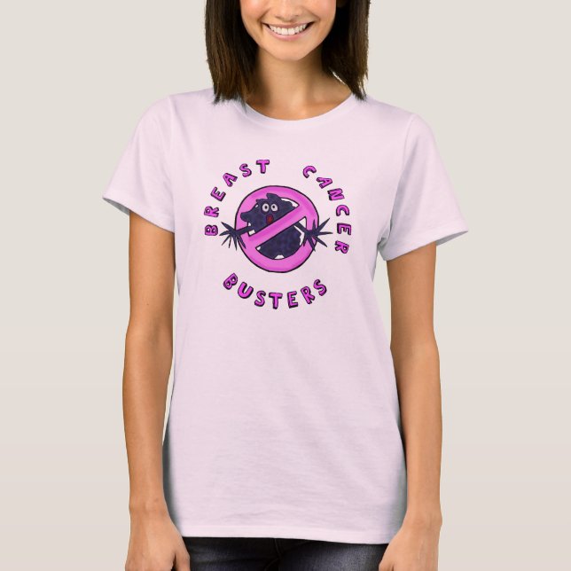 Camiseta femenina con cáncer de mama (Anverso)