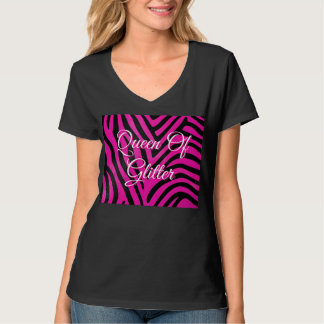 Camiseta femenina con estampado de cebra rosa
