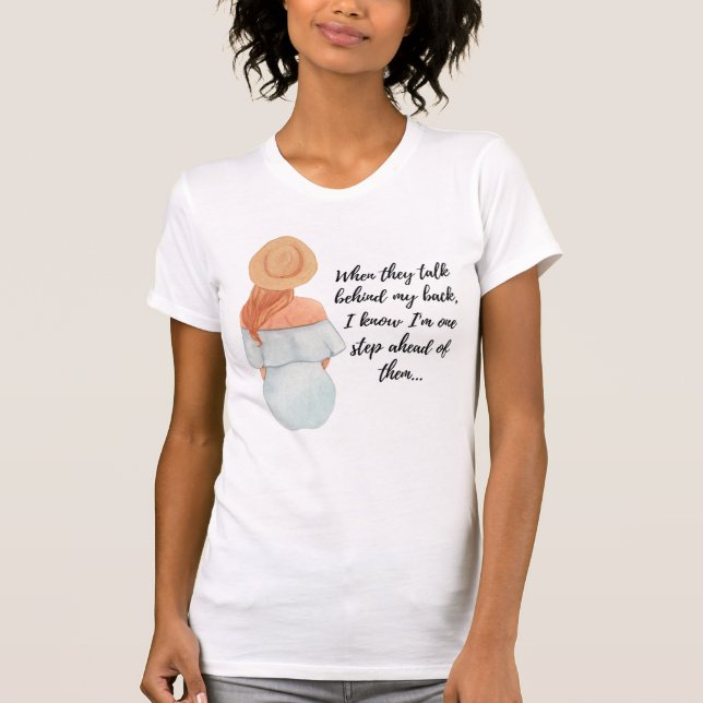 Camiseta femenina con mensaje inteligente (Anverso)